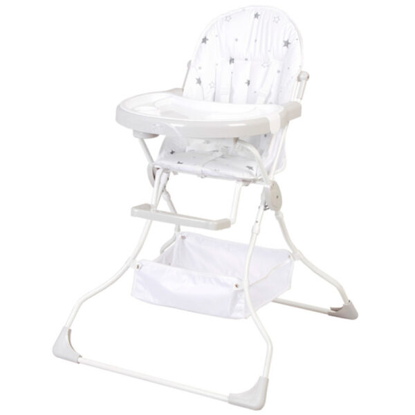 Стульчик для кормления 252 Polini kids Звездное сияние, белый-серый 0002639-14 в Екатеринбурге